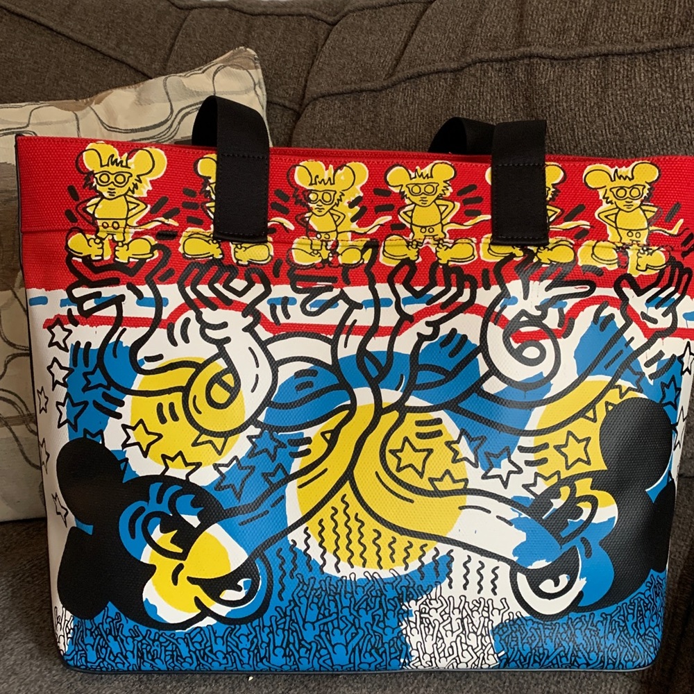 Authentic COACH MICKEY L.Edition coated canvas /Leather large snap top tote - Picture 6 of 9